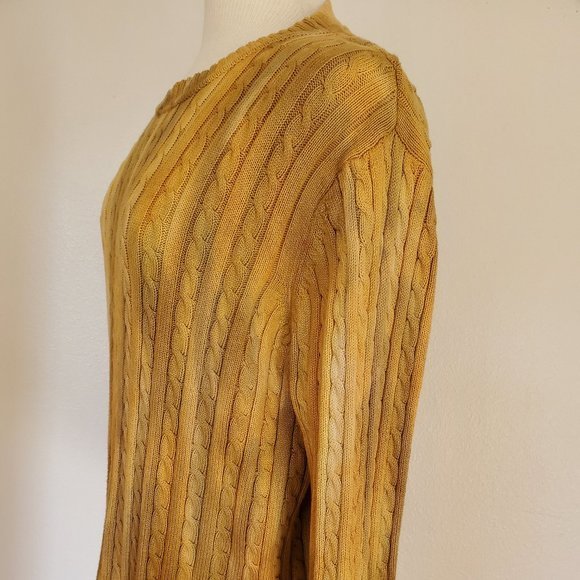 Cotton Cardigan Sweater tie dyed camo gold brown beige yellow green gray stripe - Picture 2 of 6